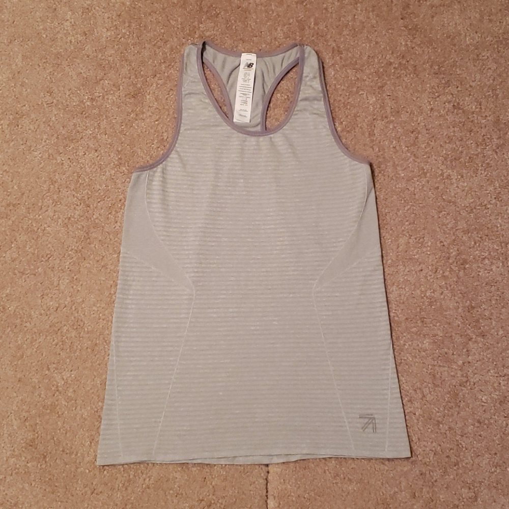 New Balance Women's Gray Striped Tank
